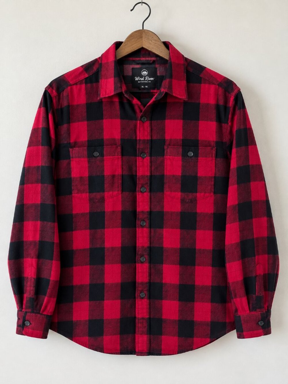 Wind River Men's Red & Black Buffalo Plaid Shirt XL | Cotton Stretch